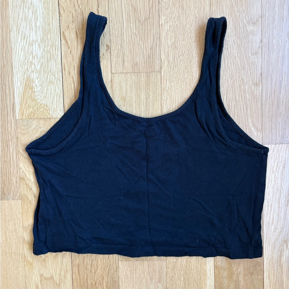 EXPRESS Cropped Black Tank Top Size XS